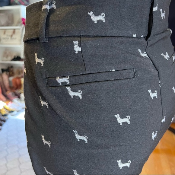 Ann Taylor LOFT Marisa Black Dachsund Straight Leg Dress Pants Sz 12P NWT - Picture 12 of 13